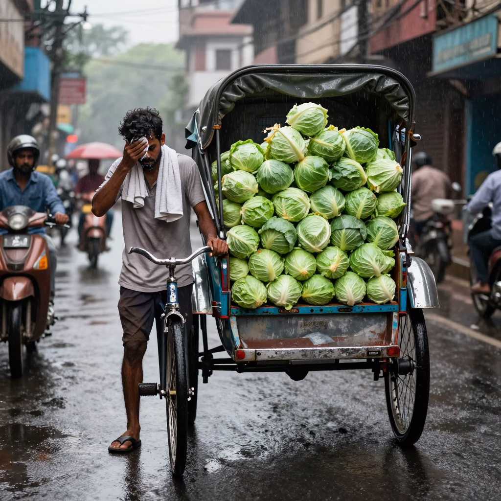 Rickshaw Driver in Delhi in in Delhi, India
