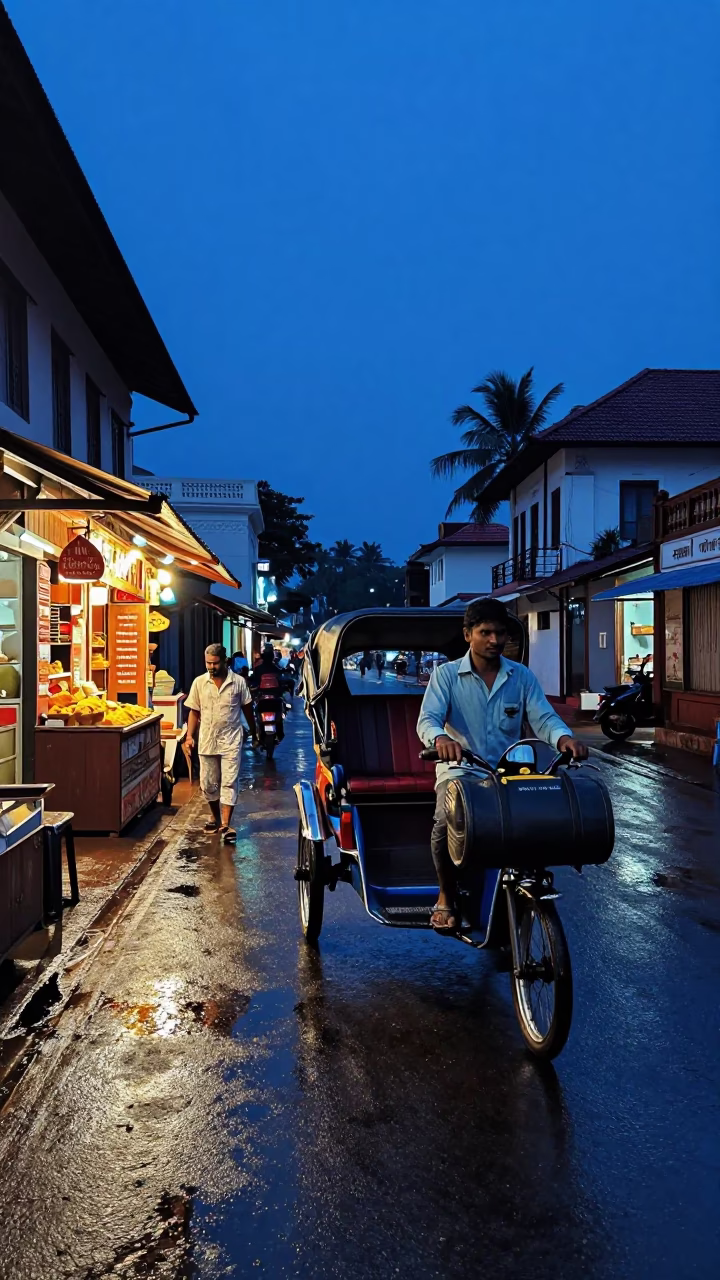 Rickshaw Driver in Kochi in in Kochi, India