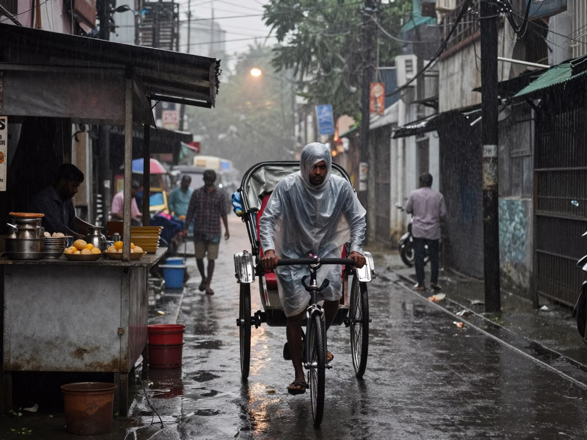 Rickshaw Puller in Kolkata in in Kolkata, India