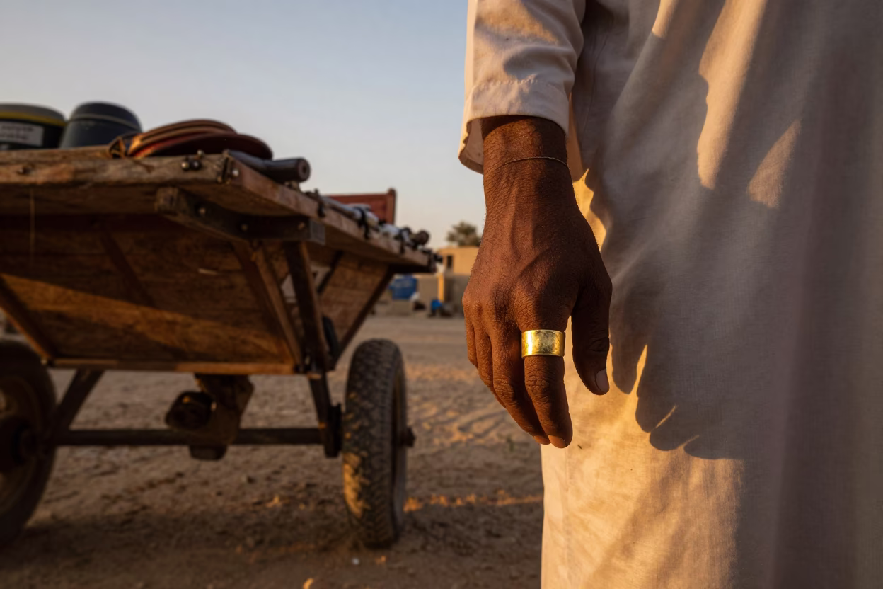 Ring Band in Luxor at Sunset Light in in Luxor, Egypt