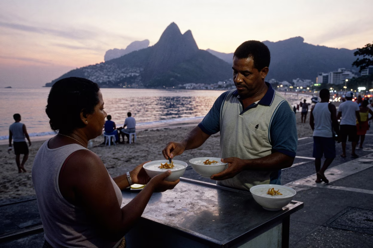 Rio De Janeiro Before Dawn at The Still Hours Before Dawn Light in in Rio de Janeiro, Brazil