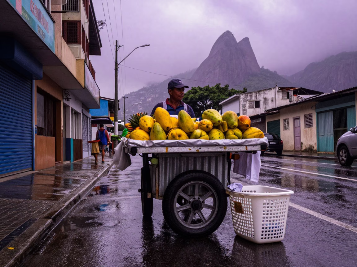 Rio De Janeiro Fruit Vendor in in Rio de Janeiro, Brazil