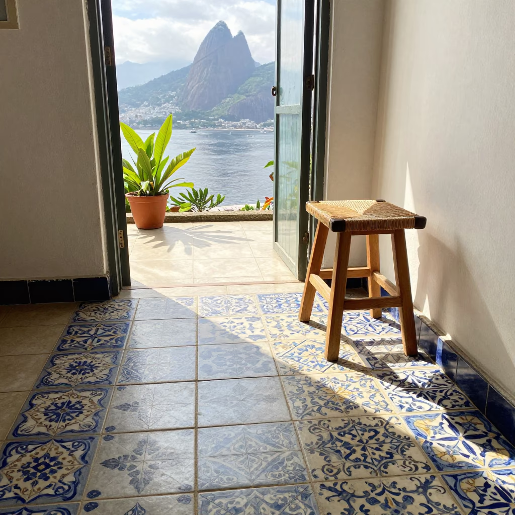 Rio De Janeiro Houseplant at Late Morning Light in in Rio de Janeiro, Brazil