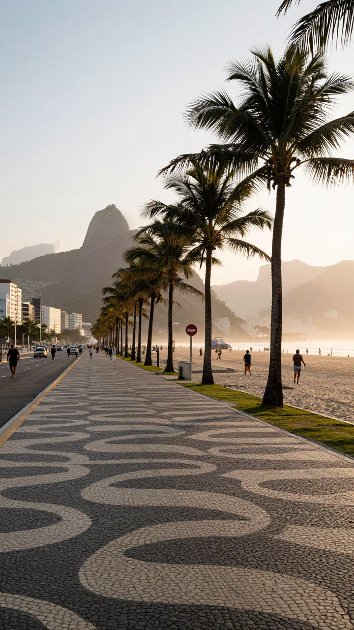 Rio De Janeiro Light Morning at As First Light Reaches The Scene in in Rio de Janeiro, Brazil