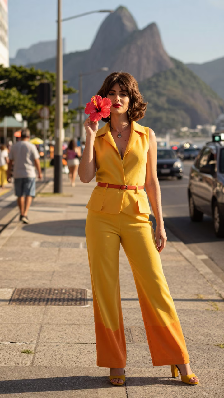 Rio De Janeiro Model at The Early Afternoon Light in in Rio de Janeiro, Brazil