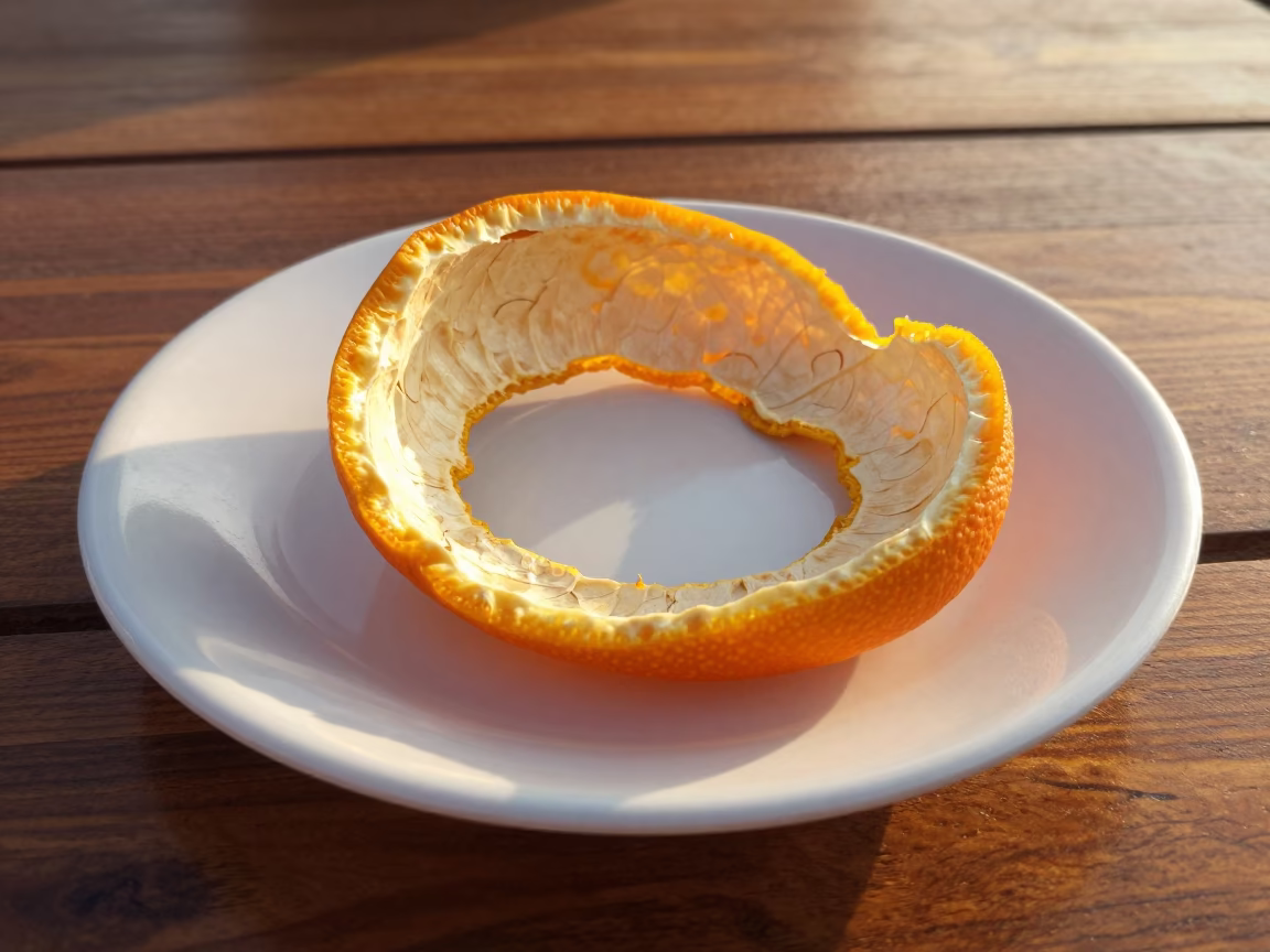 Rio De Janeiro Orange Peel Curled in in Rio de Janeiro, Brazil