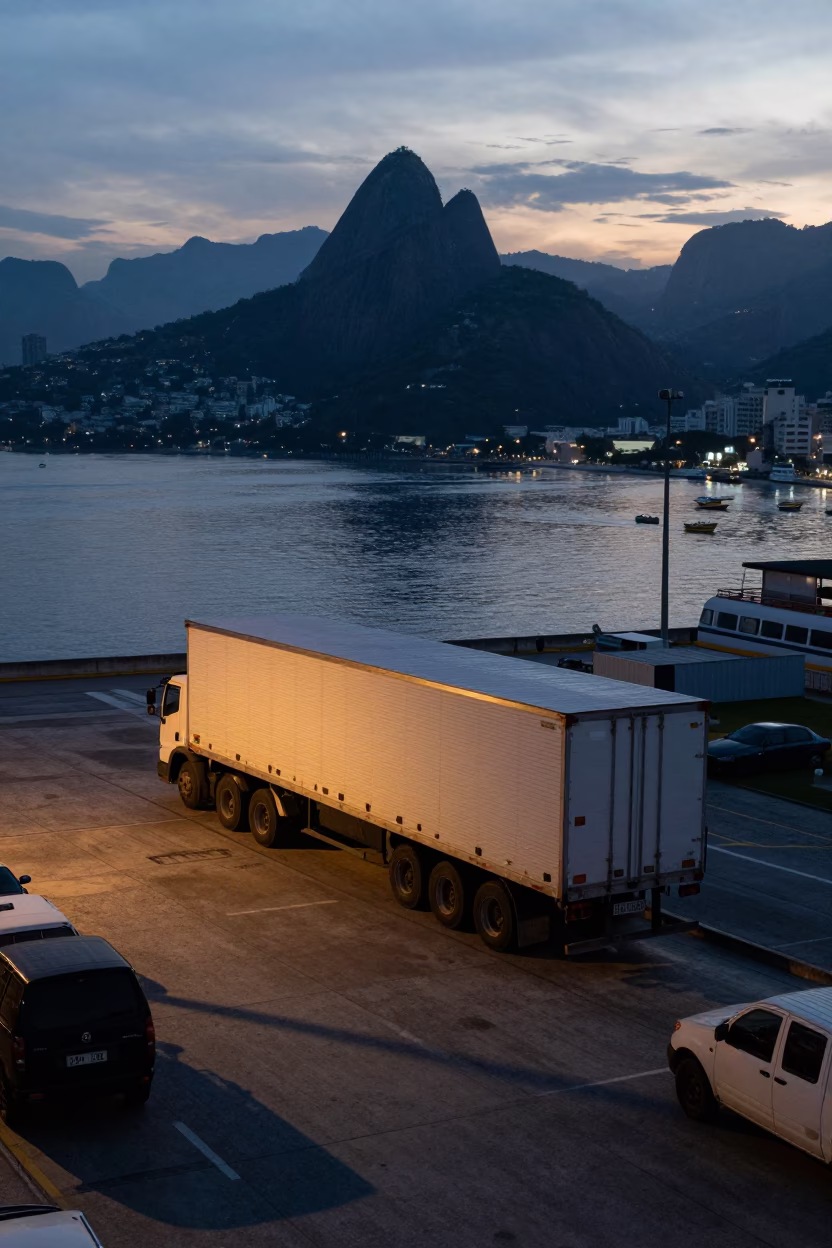 Rio De Janeiro Water Stains at The Still Hours Before Dawn Light in in Rio de Janeiro, Brazil