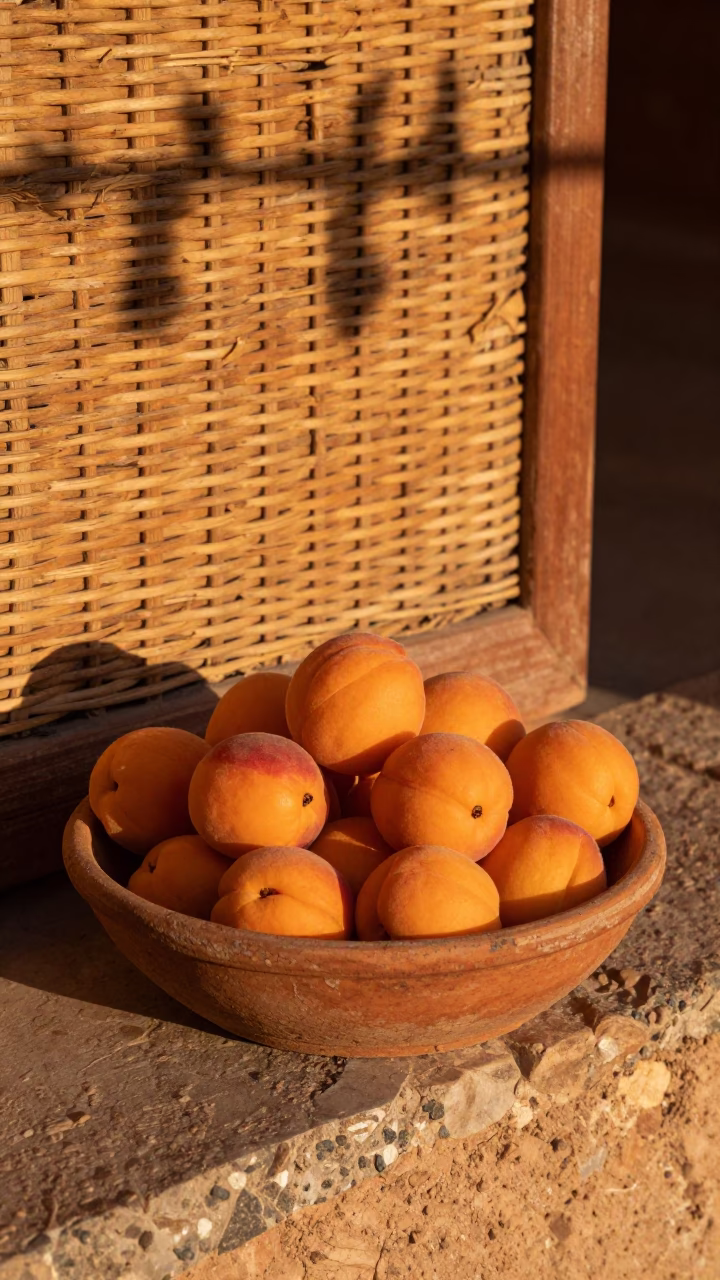 Ripe Apricots in Marrakech in in Marrakech, Morocco