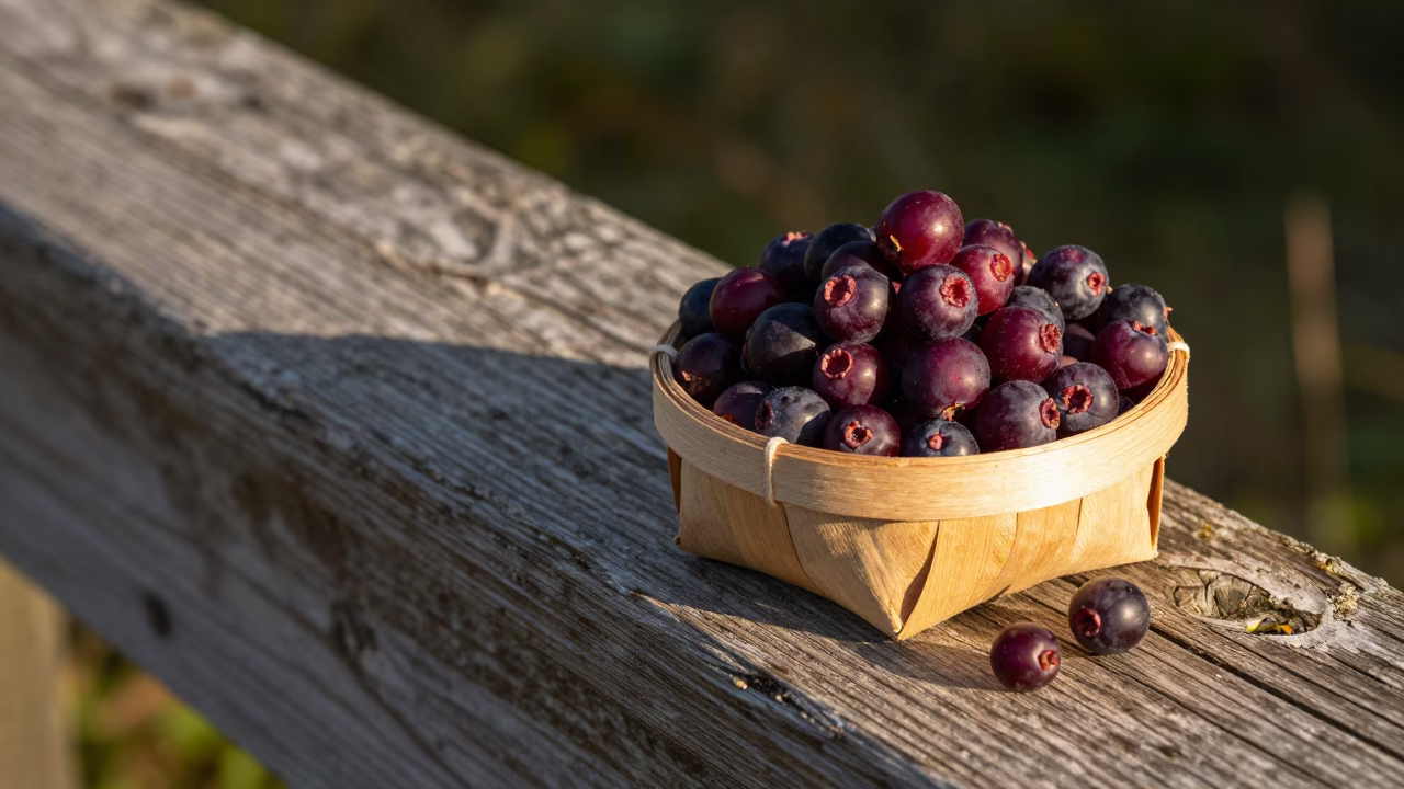 Ripe Huckleberries in Seattle in in Seattle, Washington, United States