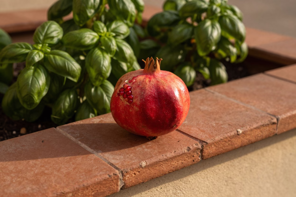 Ripe Pomegranate in Granada in in Granada, Spain