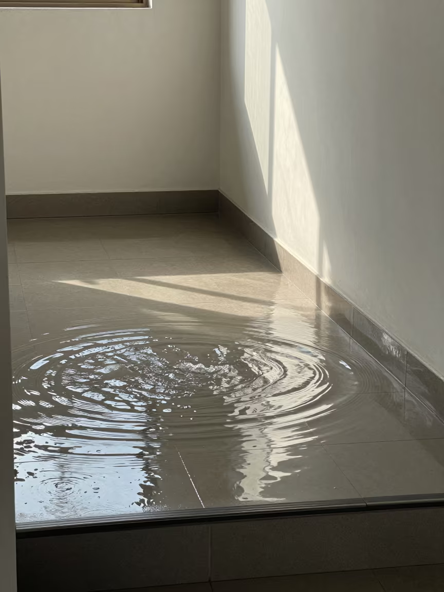Ripple Interference Pattern in Nagoya Stair Hall in inside a tiled stair hall near Nagoya