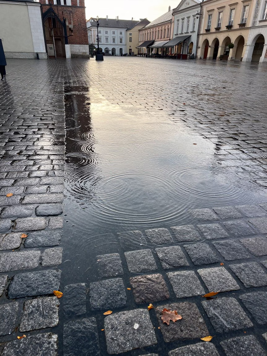 Ripples Across Shallow Water in Krakow in in Krakow, Poland