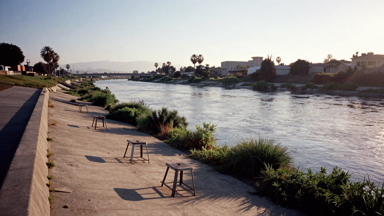 River Channel in Los Angeles in in Los Angeles, California, United States