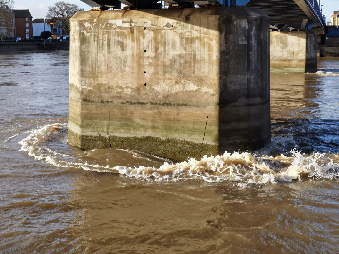 River Current at Bright Midmorning Light in Bristol in in Bristol, United Kingdom