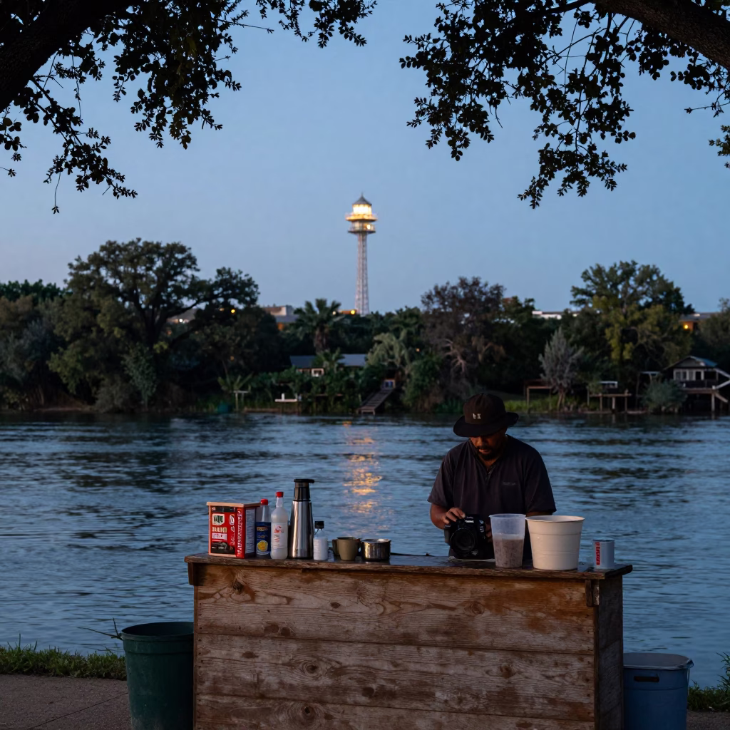 River Walk in Austin at Nautical Dawn Light in in Austin, Texas, United States