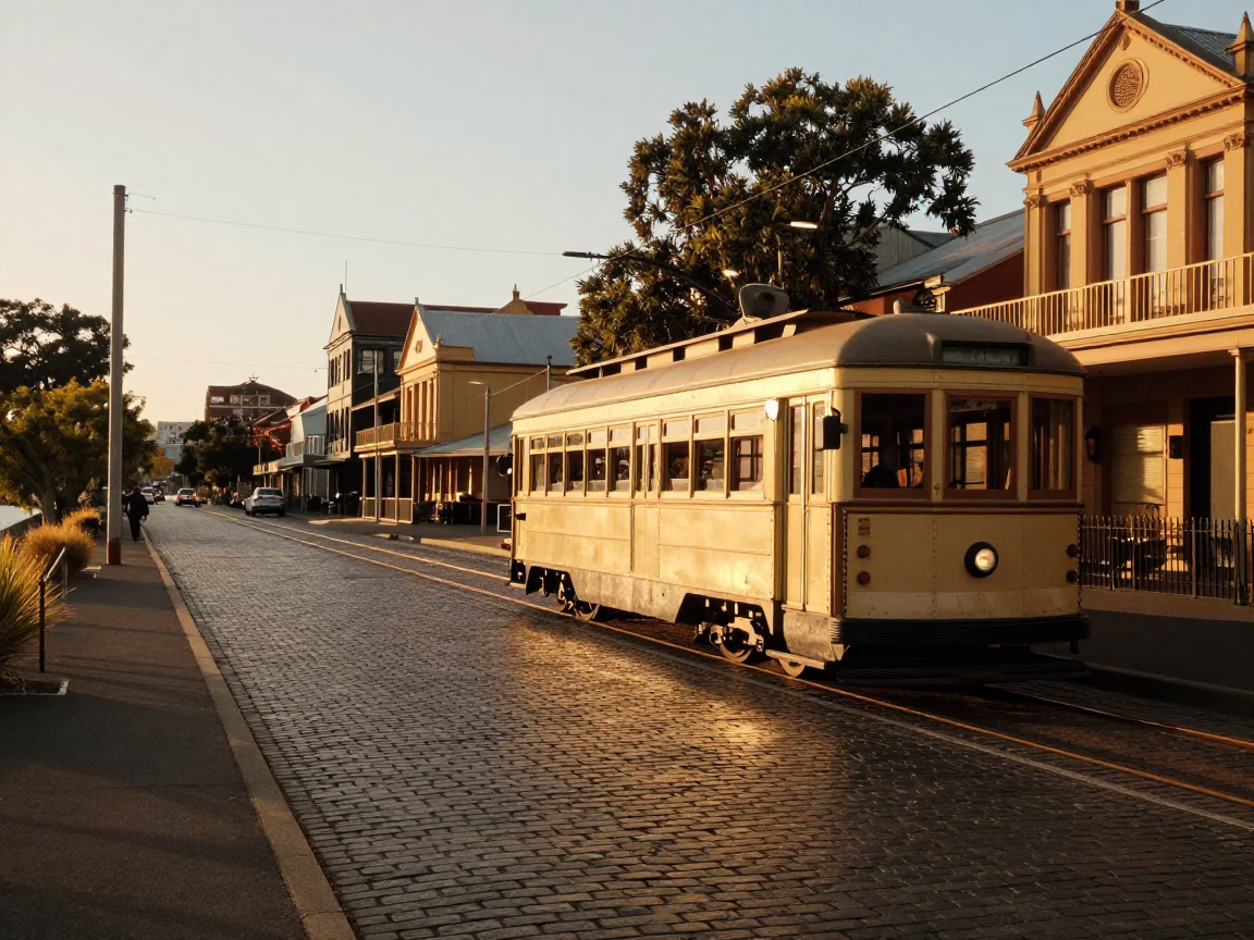 Riverbank Scene in Adelaide at Golden Hour in in Adelaide, South Australia, Australia