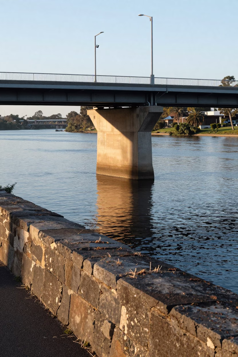 Riverwalk Scene just after sunrise in Adelaide in in Adelaide, South Australia, Australia