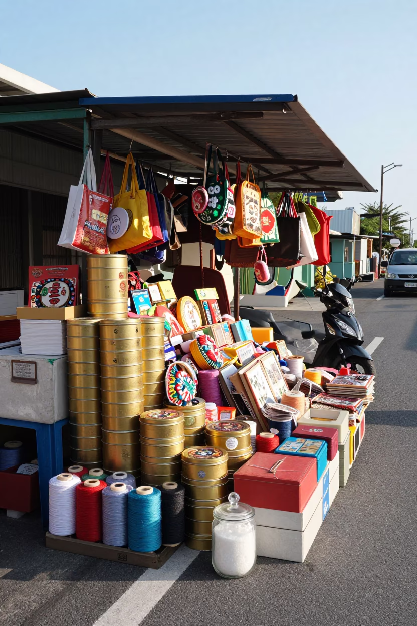 Roadside Stall at Afternoon Light in Kaohsiung in in Kaohsiung, Taiwan