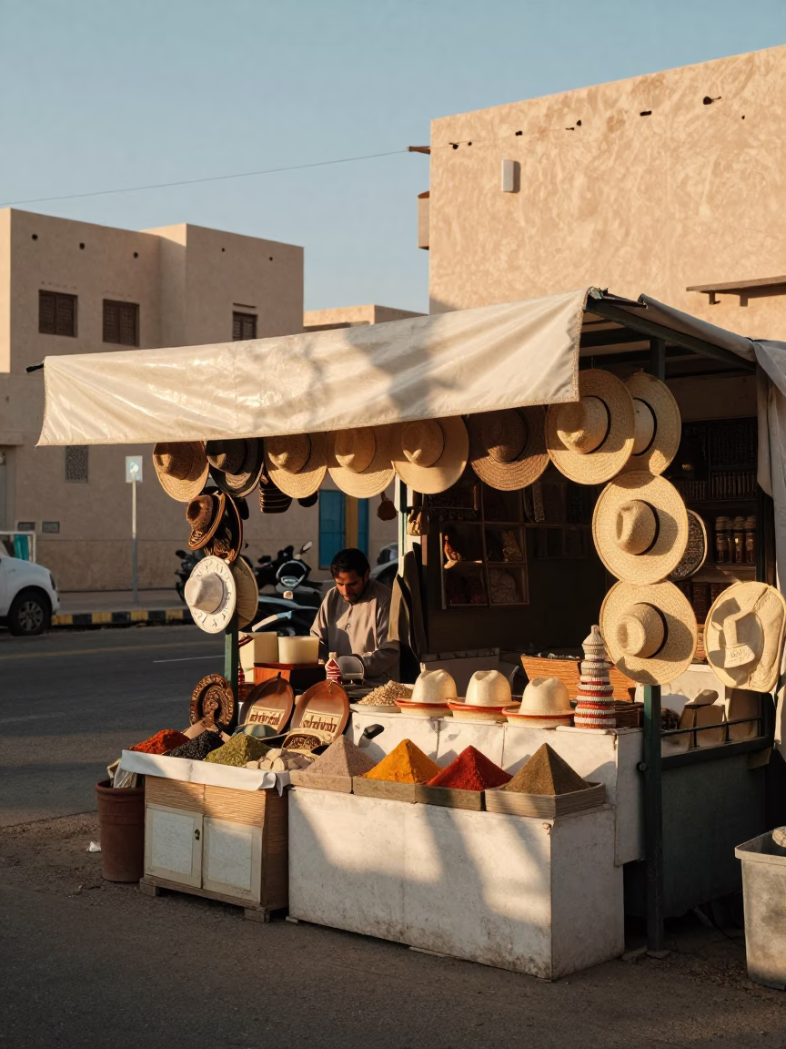 Roadside Stall in Muscat in in Muscat, Oman