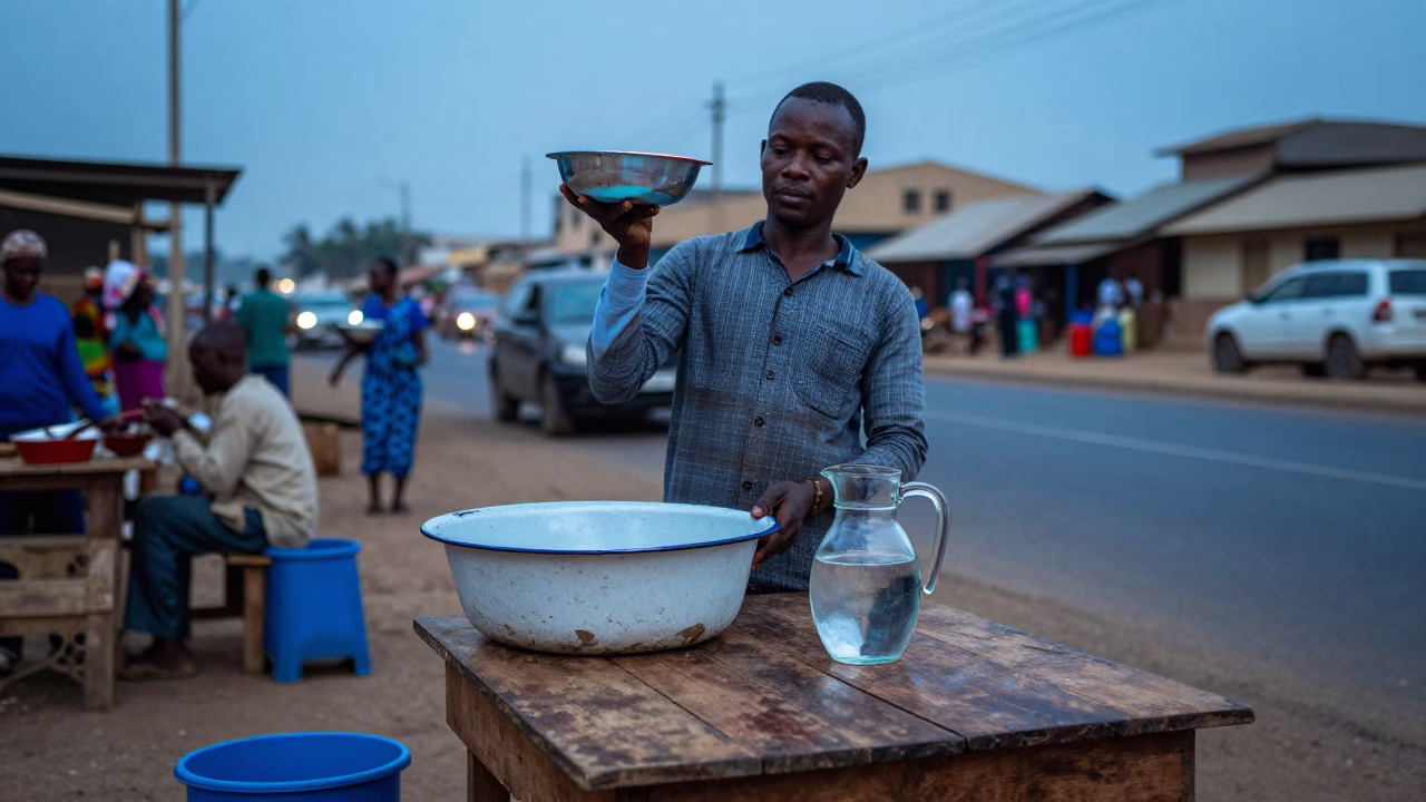 Roadside Vendor in Accra in in Accra, Ghana