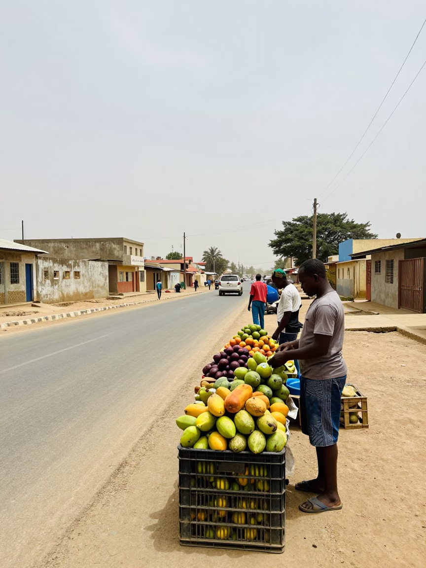 Roadside Vendor in Dakar in in Dakar, Senegal
