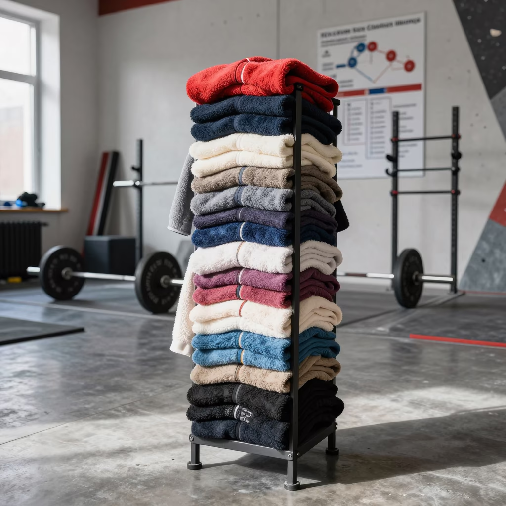 Robe Hamper in Warsaw Winter Gym Warmup Zone in inside a climbing gym warmup zone in Nowy Swiat, Warsaw