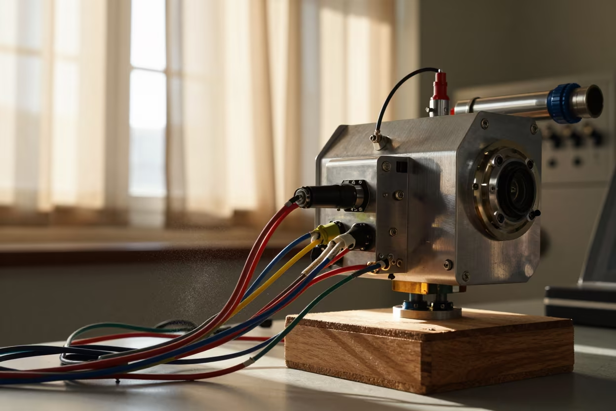 Robotics Chassis on Blocks in Observatory Lab in inside an observatory control room in Shah Faisal Town