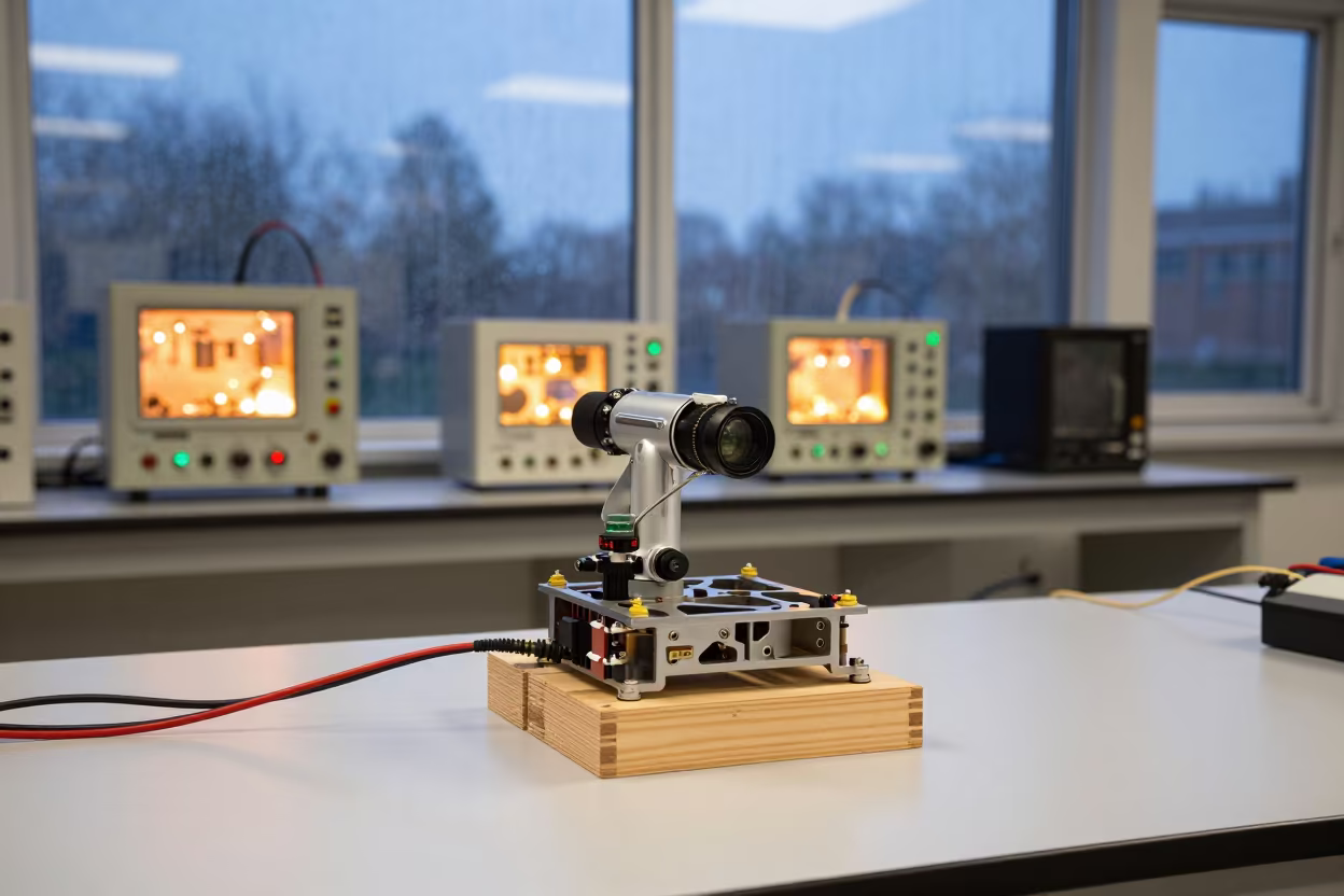 Robotics Lab Chassis Twilight Essen in inside a university research lab in Essen