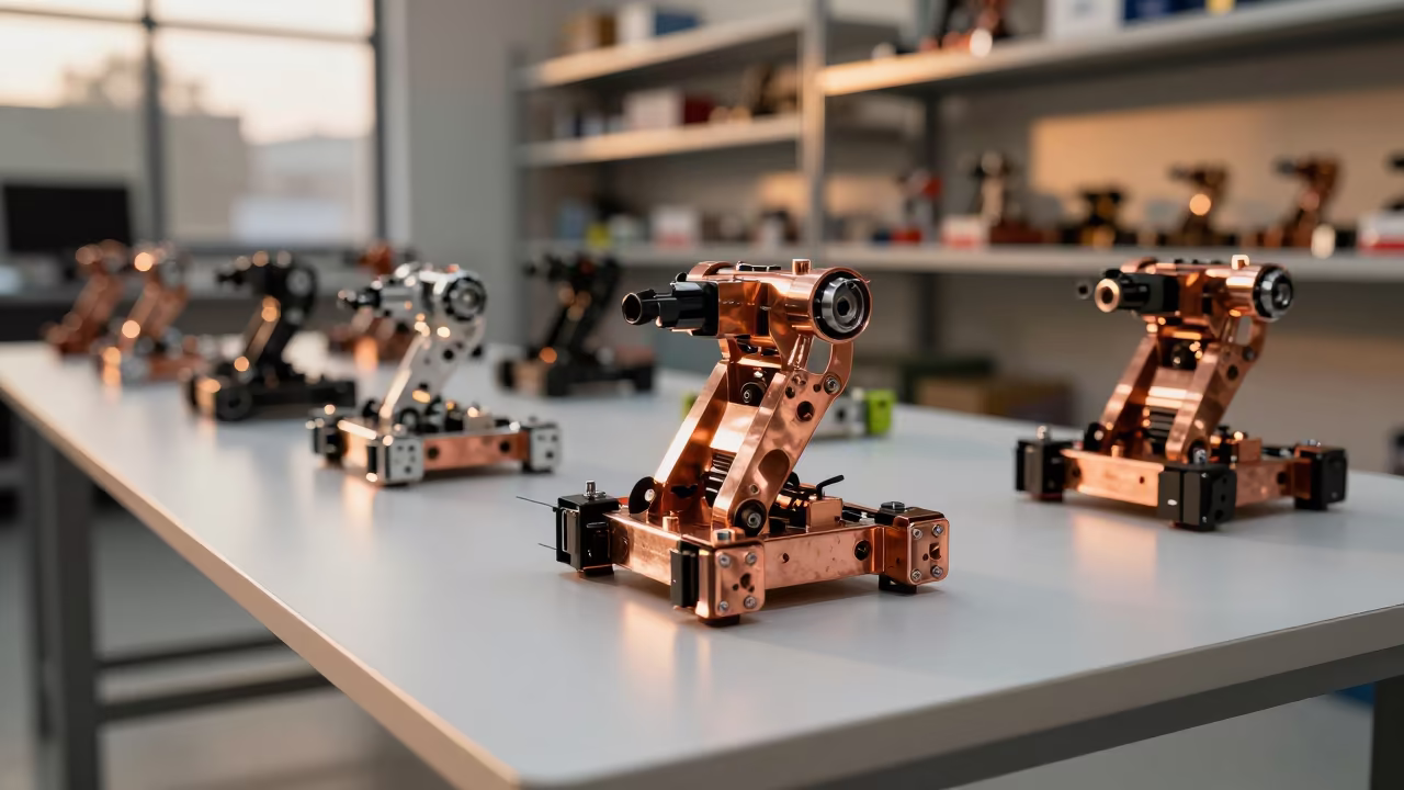 Robotics Lab Table Before Dusk in Noida Archive in in a specimen archive room in Noida