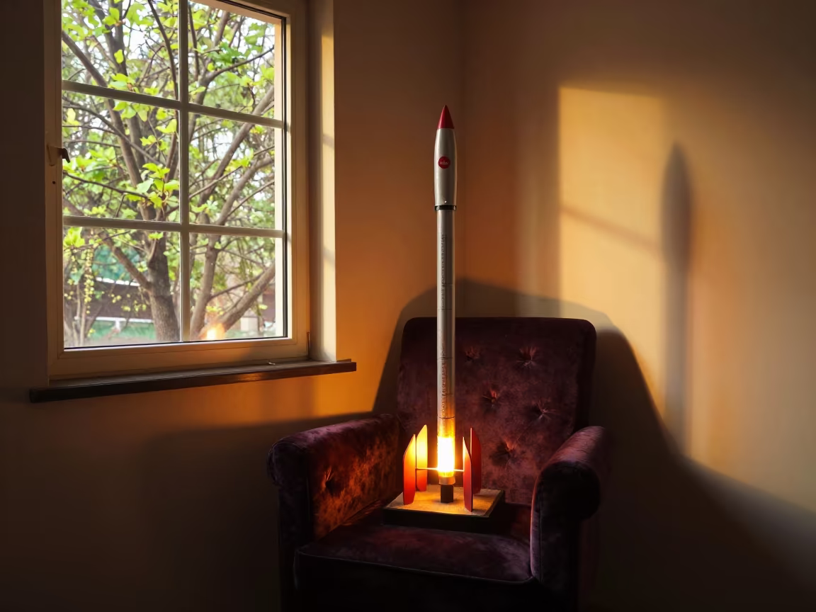 Rocket Launchpad Model on Velvet Chair in on a velvet chair in Rohtak