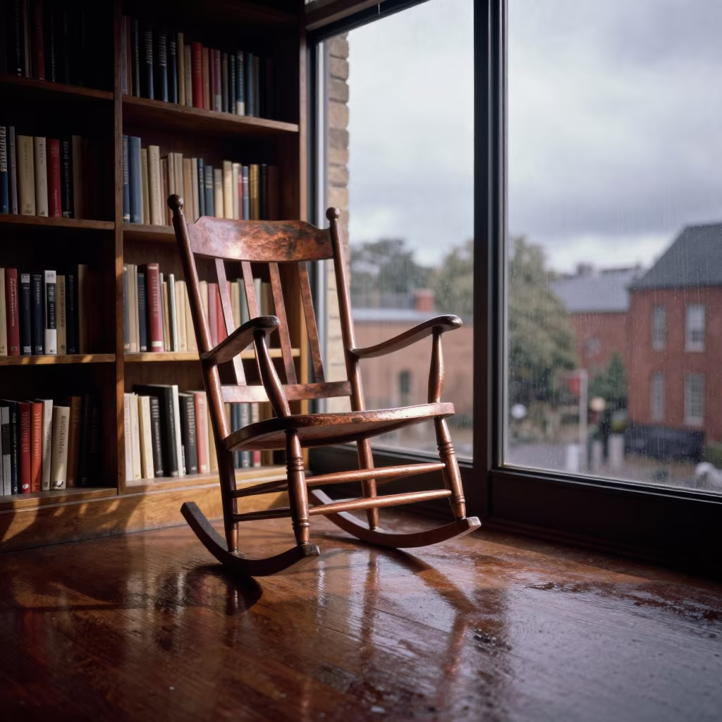 Rocking Chair in Vaulted Atrium Near Leicester in inside a vaulted atrium near Leicester