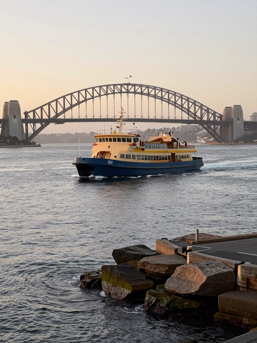 Rocks Wharf in Sydney at The Early Morning Light in in Sydney, New South Wales, Australia