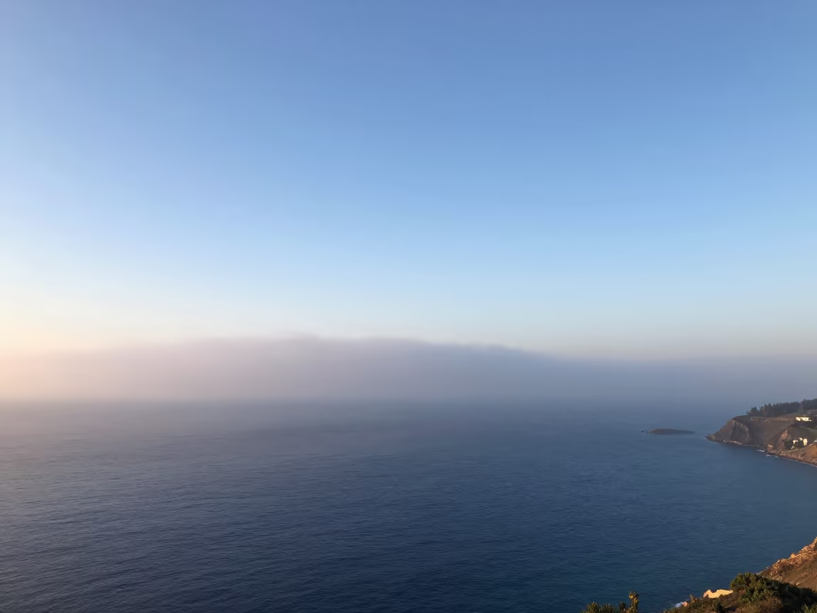 Roll Cloud Along Jounieh Coast at Dawn in through low marine fog near Jounieh