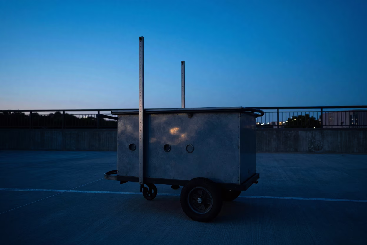 Rolling Cart at The Still Hours Before Dawn Light in New York in in New York, New York, United States