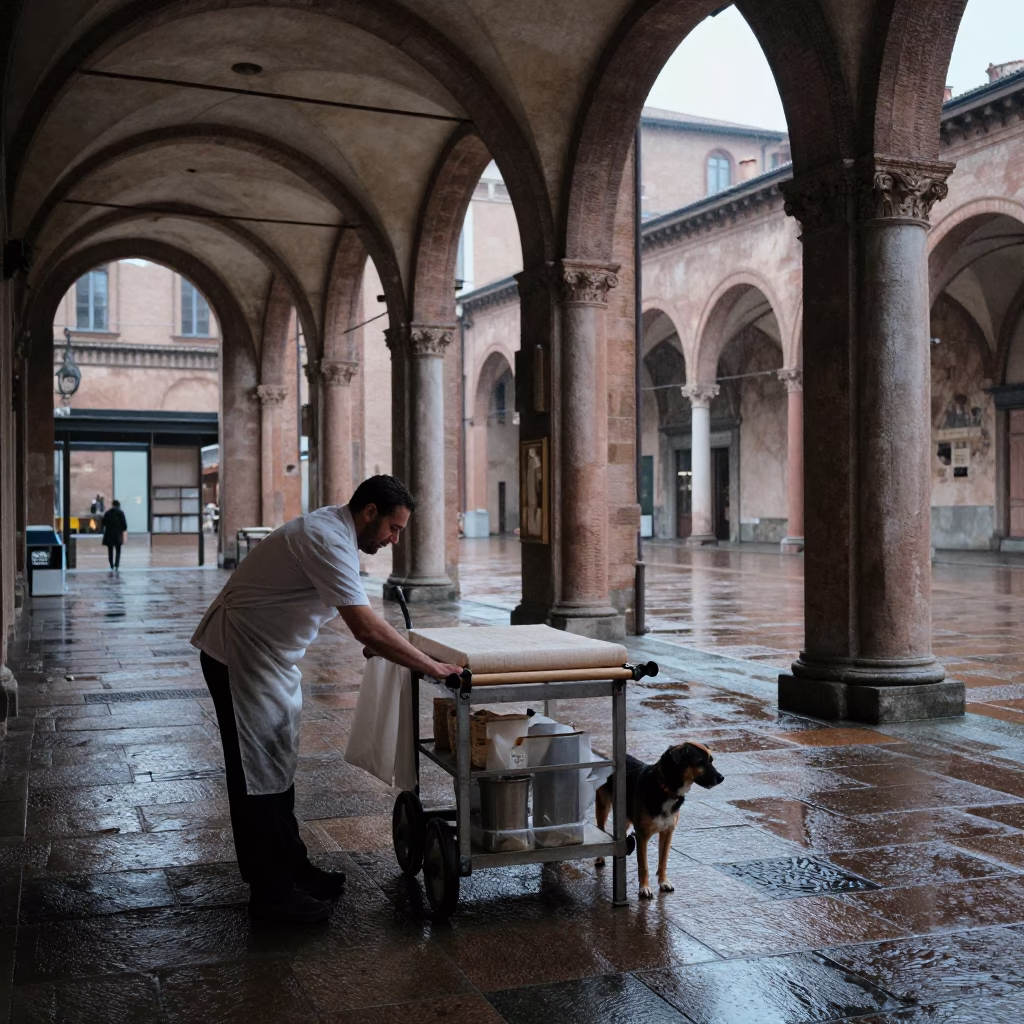 Rolling Cart in Bologna in in Bologna, Italy
