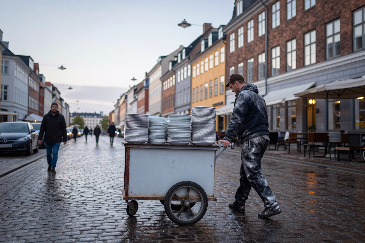 Rolling Cart in Copenhagen in in Copenhagen, Denmark