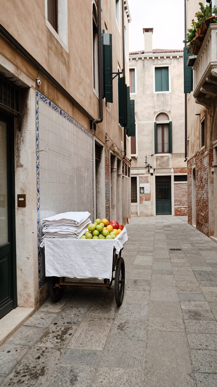 Rolling Cart in Venice in in Venice, Italy