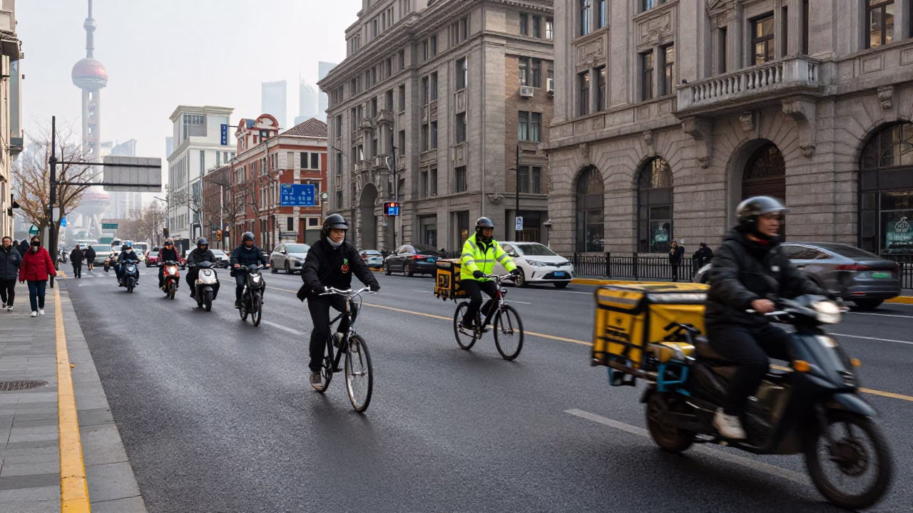 Rolling Carts in Shanghai in in Shanghai, China
