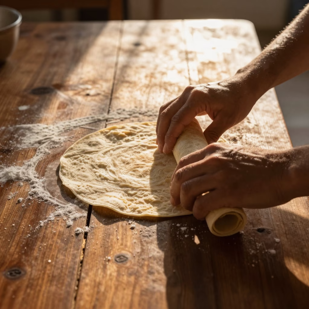 Rolling Tortillas in São Paulo in in São Paulo, Brazil