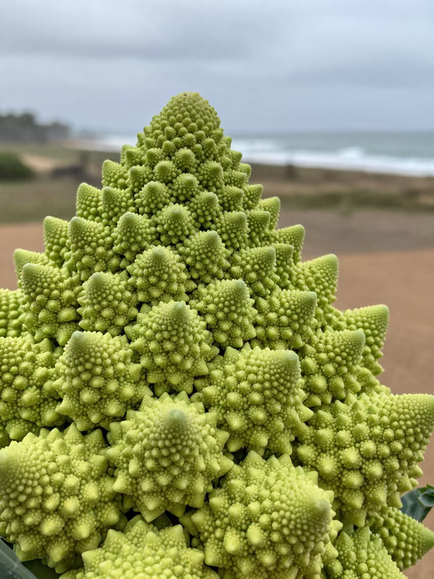 Romanesco Broccoli Fractal Pattern Ghana Aerial in in Ghana