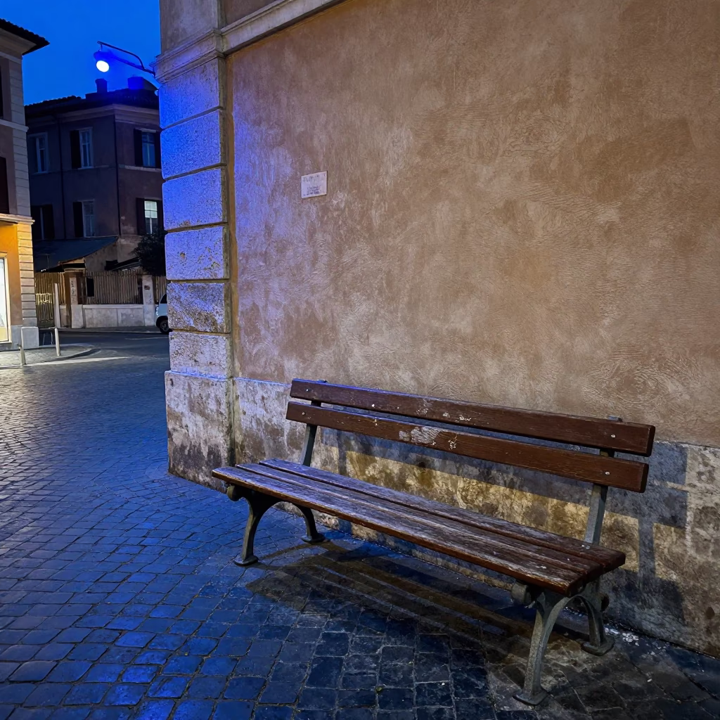 Rome Evening Scene at The Last Blue Light Of Evening in in Rome, Italy