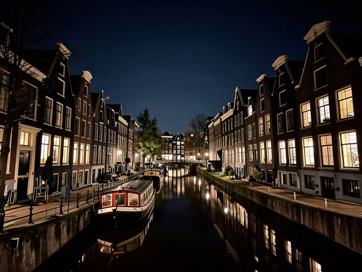 Roof Garden at The Deepest Night Sky Light in Amsterdam in in Amsterdam, Netherlands