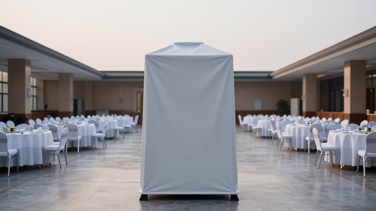 Rooftop Heater Bin in Banquet Hall Changsha in inside a banquet hall before service near Changsha