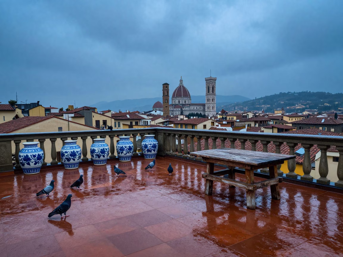 Rooftop Terrace in Florence in in Florence, Italy