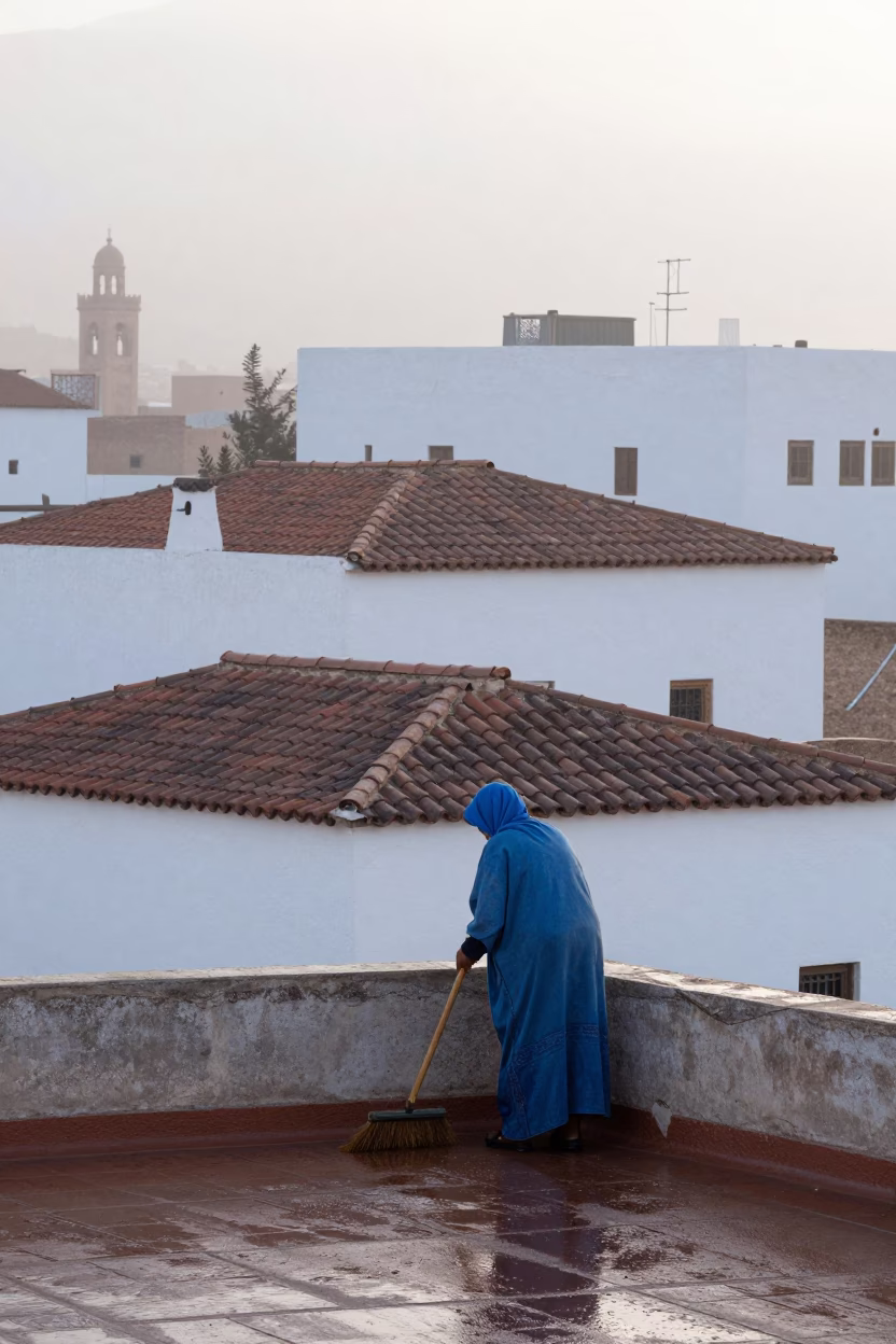 Rooftop Tiles in Casablanca in in Casablanca, Morocco