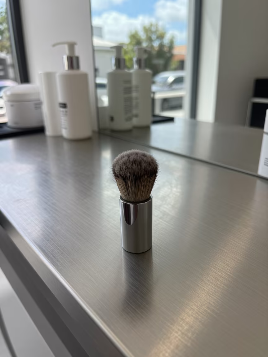 Root Touchup Brush Cup in Newcastle Salon in inside a skincare treatment room in Newcastle