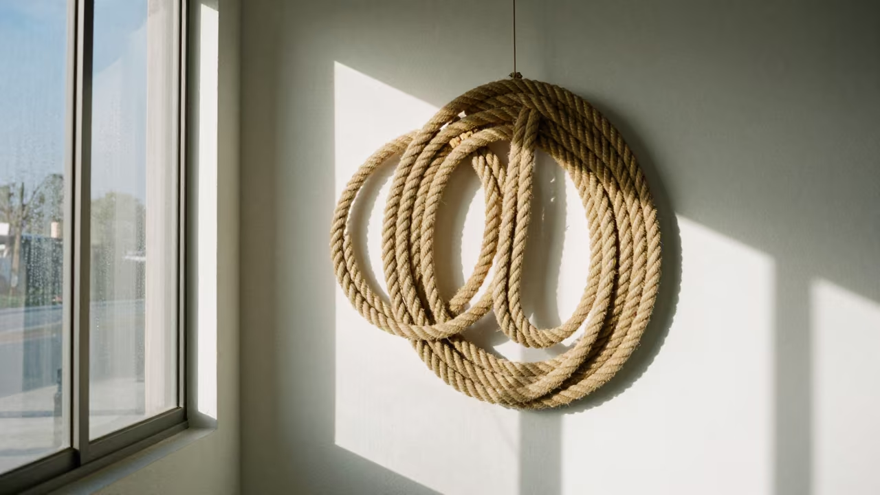 Rope Coils in Morning Light Monrovia Skylight in inside a skylit passageway near Monrovia