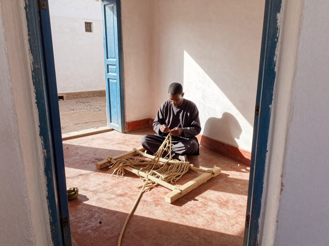 Rope Fibers in Essaouira in in Essaouira, Morocco