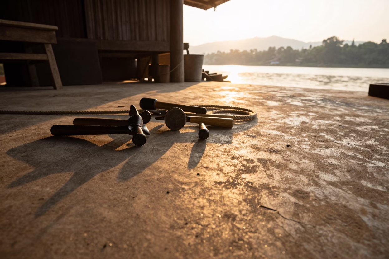 Rope in Luang Prabang in in Luang Prabang, Laos