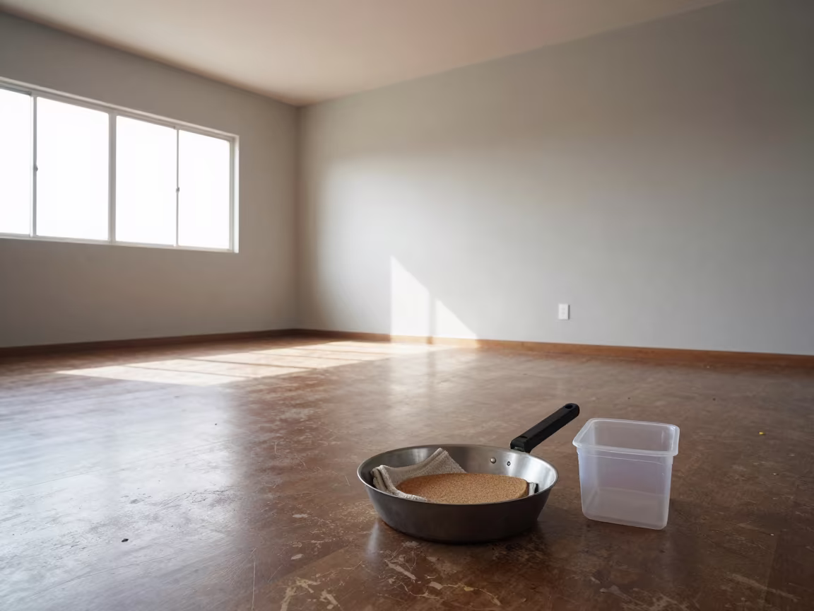 Rosin Cleanup Pan in Kigoma Yoga Studio in inside a yoga studio before the session begins near Kigoma